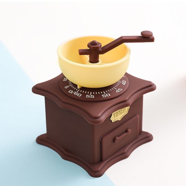 Coffee Machine Modeling Timer Creative Grinder Coffee Machine Moka pot Shaped Mini Mechanical Timers Ceramics Kitchen